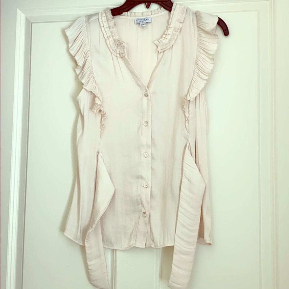 Current Air creme button down blouse